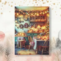 Cozy Christmas in Festive Kitchen Card