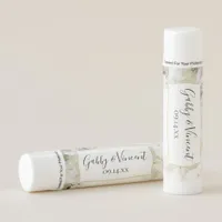 White Hydrangea Flowers Watercolor Wedding Favor  Lip Balm