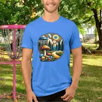 Retro Disc Golf Psychedelic Ai Art Tri-Blend Shirt