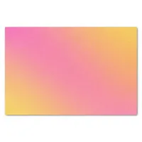 Bright Tropical Pink Yellow Chic Ombre Gradient Tissue Paper