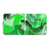 Green Digital Fluid Marble Art    Beer Pong Table