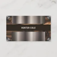 Wood and Metal Industrial  Business Card