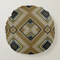 Retro Art Deco Glam Round Pillow