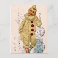 Vintage Clown Postcard Digital Art