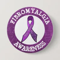 Purple  Fibromyalgia Awareness Ribbon Button