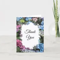 Hydrangea Flower Frame Thank You Card