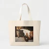 Pinto Horse Large Tote Bag