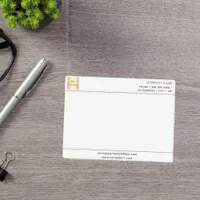 White black business logo letterhead post-it notes