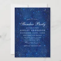 Watercolor Galaxy Cosmic Stars Starr Slumber Party Invitation