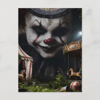 Clown at the Abandoned Circus Postcard