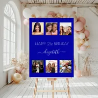 Birthday photo collage royal blue BFF Foam Board