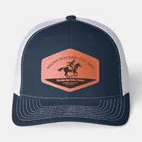 Boston to Beyond Patriotic Rider Tribute School Leather Patch Hat