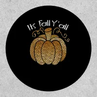 It’s Fall Y’all Leopard Print Pumpkin Rustic Happy Patch