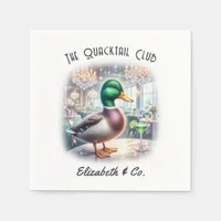 The Quacktail Club Preppy Lakeside Bachelorette Napkins