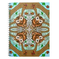 Hand Drawn Owl Mandala Artwork  Notebook