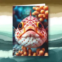 Cute Fish Close Up | Checking On You Card