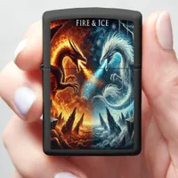 A Clash of Elements: Fire & Ice Zippo Lighter