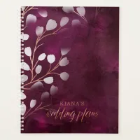 Watercolor Snowdrops Wedding Plum/Copper ID726 Planner