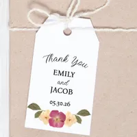 Elegant Wildflower Garden Boho Wedding Thank You Gift Tags