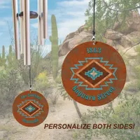 Southwest Canyons Geometric Diamond Personalized  Wind Chime