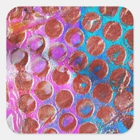 Abstract Dots Square Sticker