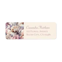 Blush Floral Classic Elegant Return Address Label