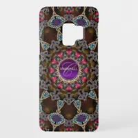 Bohemian Tapestry Art Monogram Custom Name Case-Mate Samsung Galaxy S9 Case