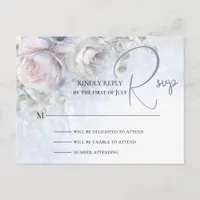 WEDDING RSVP CARD | Pastel Peonies 