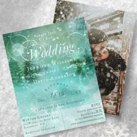 Budget Pine Tree Photo Winter Wonderland Wedding