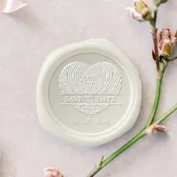 Modern Heart Save the Date Wedding Wax Seal Stamp