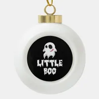 Little Boo In Halloween Cool Graphic Ceramic Ball Christmas Ornament