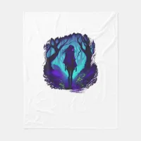 Fey Gothic Emo Goblincore Aesthetic  Forest Graphi Fleece Blanket