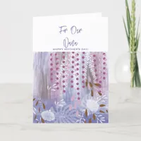 Modern Abstract Floral Nana Mother's Day Thank You Card