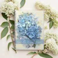 Blue Hydrangea Flower Wedding Notebook