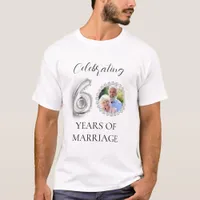 60th wedding anniversary photo diamonds men T-Shirt