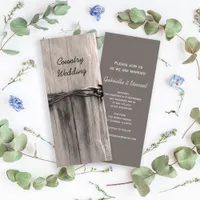 Rural Fence Post Country Western Ranch Wedding Invitation