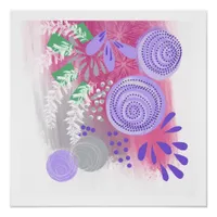 Modern Art Abstract Floral Poster Print