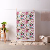 Watercolor Boho Chic Floral Fabric