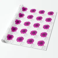 Pink Sunflower Quinceanera Birthday Wrapping Paper