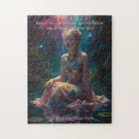 Fantasy Girl at a pond quiet time Jigsaw Puzzle