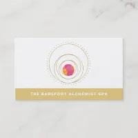 *~*  Geometric Lunar  Boho Gold Sacred Geometry Business Card