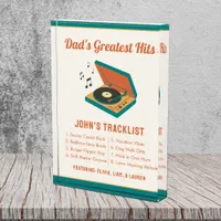 Retro Father's Day "Dad's Greatest Hits" Custom  Acrylic Award