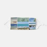 Scenic Caribbean Isla Saona Photo Collage Adult Cloth Face Mask