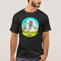 Skeleton Disc Golfing T-Shirt