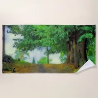 Beautiful forest landscape for nature lovers beach towel