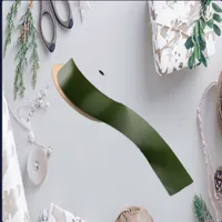 Deep Forest Green Style Year-Round Craft Satin Ribbon