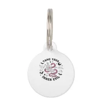 Skeleton Hand Making Heart  Pet ID Tag