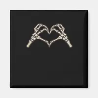 Skeleton Hand Hearts Design Magnet