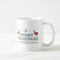 Merry Christmas Happy New Year Deer ID612 Coffee Mug