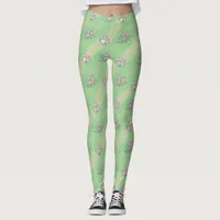 Vintage Rose Pattern - Leggings